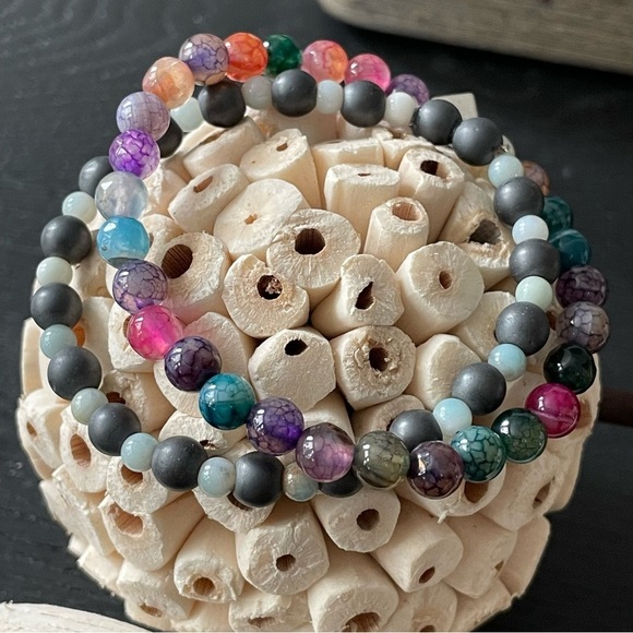 Multicolor Beaded Bracelet Set - Picture 1 of 5